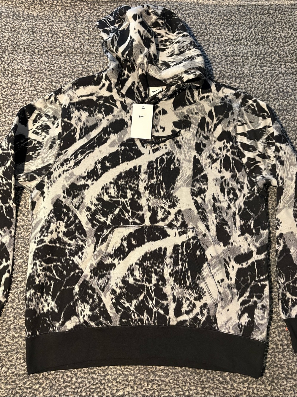 Nike Men’s Size L Ja Nike Club Hoodie in Black/White/Grey NWT!
